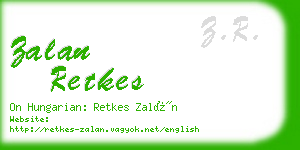 zalan retkes business card